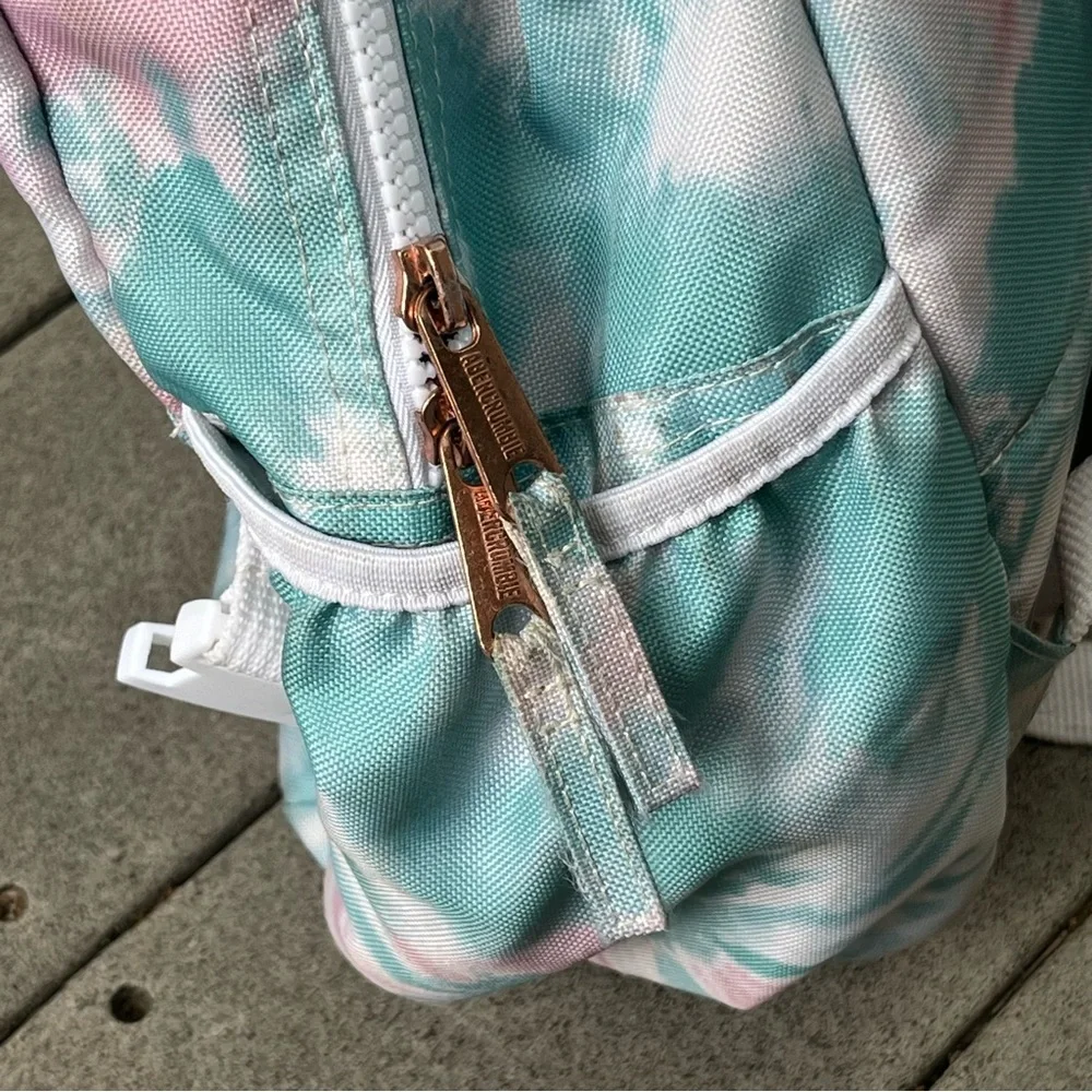 Abercrombie & Fitch Pastel Green Pink Girls‎ School Backpack Moose Charm